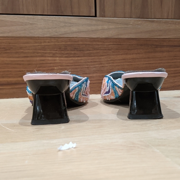 Vintage sequin kitten heel mules - Picture 9 of 12